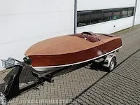 Klassieke speedboot (jaren 50/60) inclusief trailer, bruin - afbeelding 22 van  33