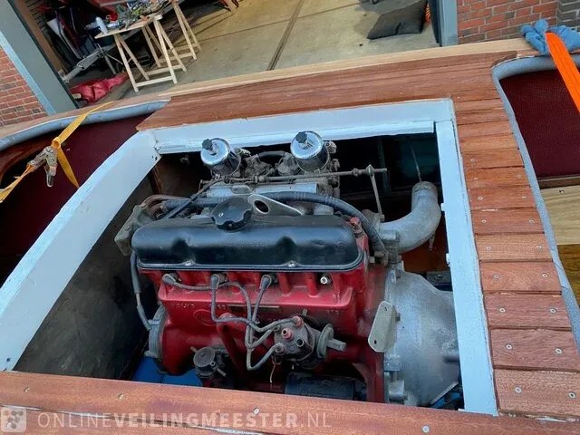 Klassieke speedboot (jaren 50/60) inclusief trailer, bruin - afbeelding 24 van  33