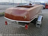 Klassieke speedboot (jaren 50/60) inclusief trailer, bruin - afbeelding 30 van  33