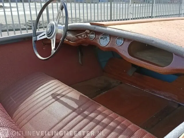 Klassieke speedboot (jaren 50/60) inclusief trailer, bruin - afbeelding 33 van  33