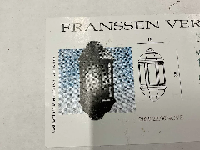 Klassieke wandlamp buiten (18x) - afbeelding 7 van  9