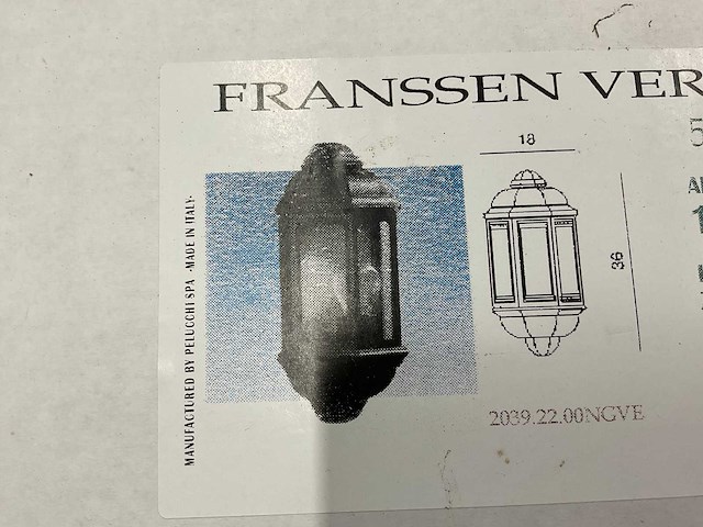 Klassieke wandlamp buiten (5x) - afbeelding 7 van  9