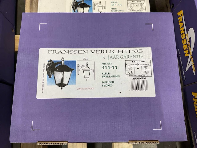 Klassieke wandlamp buiten (6x) - afbeelding 7 van  10