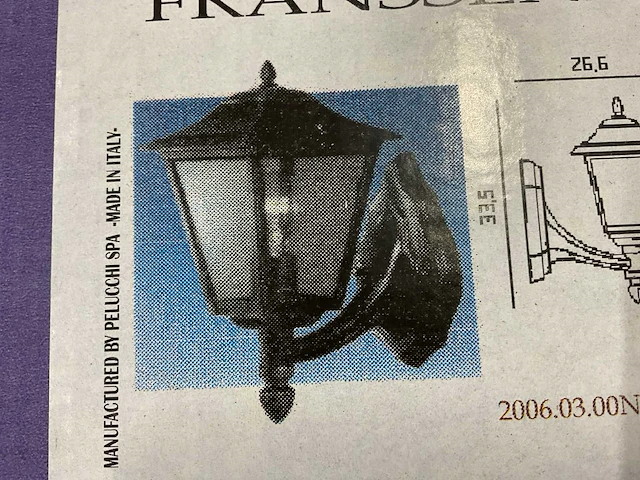 Klassieke wandlamp buiten (8x) - afbeelding 10 van  11
