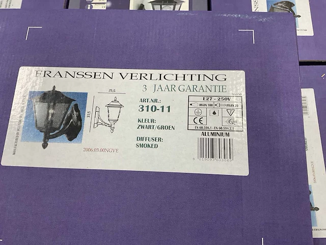 Klassieke wandlamp buiten (8x) - afbeelding 9 van  11