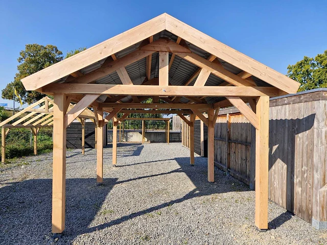 Klassieke zadeldak overkapping - 880x410x340 cm - afbeelding 3 van  10