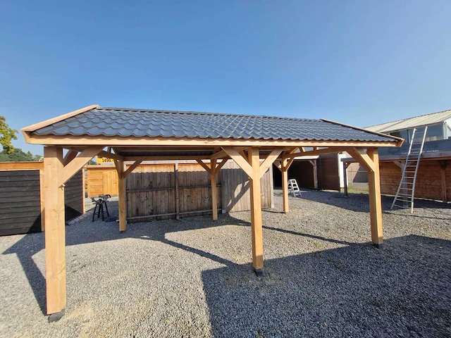 Klassieke zadeldak overkapping - 880x410x340 cm - afbeelding 4 van  10