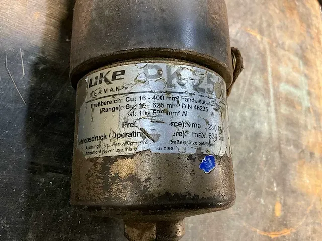 Klauke pk 25/2 hydraulische kabelschoen pers set - afbeelding 7 van  12