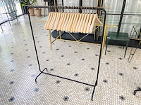 Kledingrek met messing rail (3x)