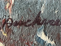 Klein romantisch schilderij, gesigneerd auckere rechts-onder , te dateren eind 20e eeuw - afbeelding 3 van  4