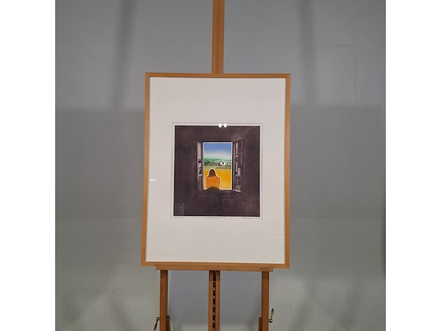 Kleuren ets, r. kleijnen, mijmeren i 20/40, 1990 - afbeelding 1 van  8