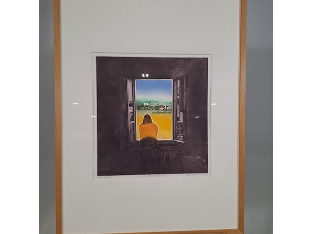 Kleuren ets, r. kleijnen, mijmeren i 20/40, 1990 - afbeelding 4 van  8