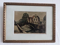 Kleurenets in lijst, gesigneerd a.v neste - afbeelding 1 van  4
