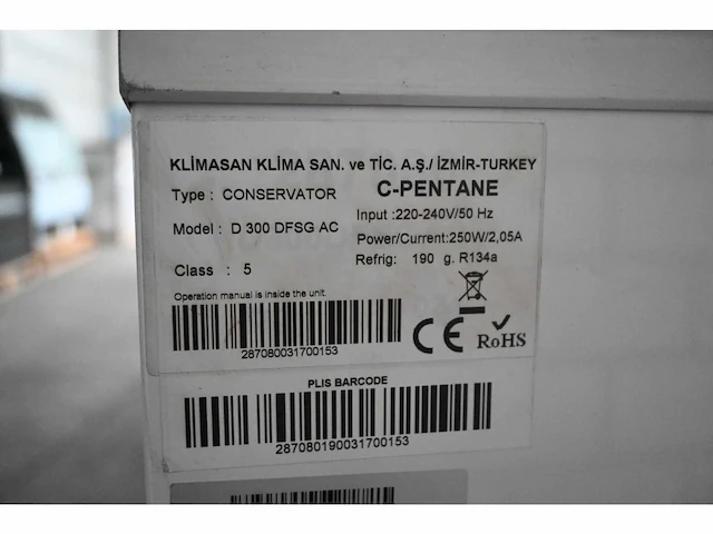 Klimasan conservator glasdeur vrieskist - afbeelding 4 van  5