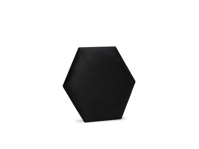 Klimex - luxury velvet textile hexagon black - wandbekleding - afbeelding 1 van  6
