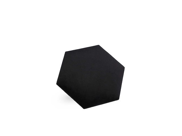 Klimex - luxury velvet textile hexagon black - wandbekleding - afbeelding 5 van  6