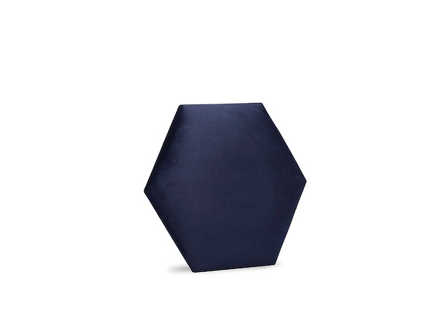 Klimex - luxury velvet textile hexagon blue - wandbekleding - afbeelding 1 van  6