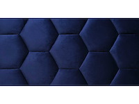 Klimex - luxury velvet textile hexagon blue - wandbekleding - afbeelding 3 van  6