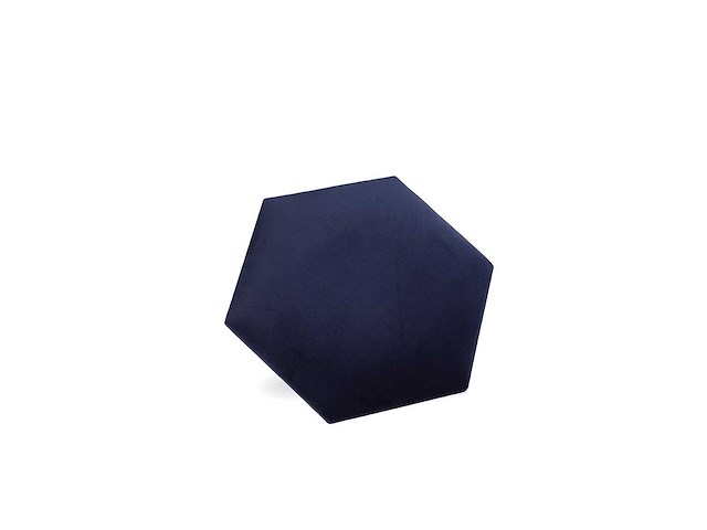 Klimex - luxury velvet textile hexagon blue - wandbekleding - afbeelding 5 van  6