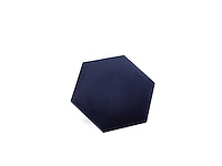 Klimex - luxury velvet textile hexagon blue - wandbekleding - afbeelding 5 van  6