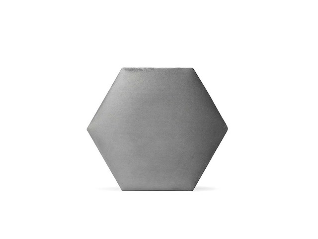 Klimex - luxury velvet textile hexagon grey - wandbekleding - afbeelding 2 van  6
