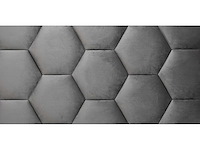 Klimex - luxury velvet textile hexagon grey - wandbekleding - afbeelding 3 van  6