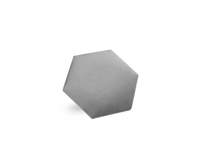 Klimex - luxury velvet textile hexagon grey - wandbekleding - afbeelding 5 van  6