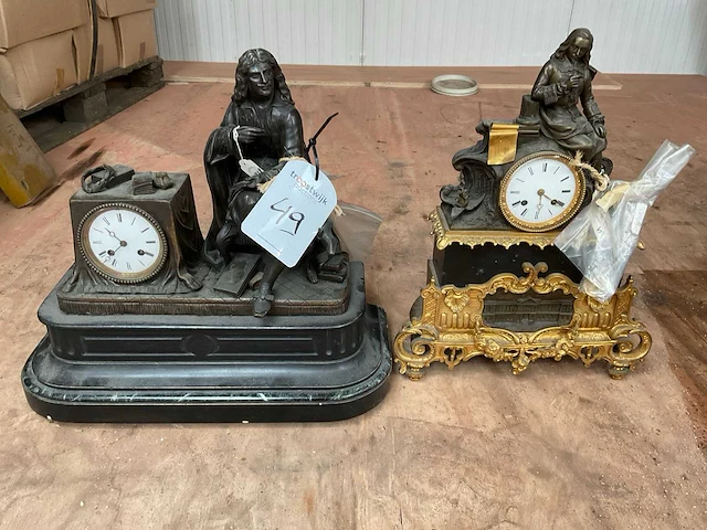 Klok, vintage (2x) - afbeelding 1 van  5