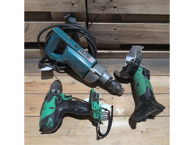 Klopboormachine, boor-schroefmachine & haakse slijper, makita & hitachi - afbeelding 1 van  13