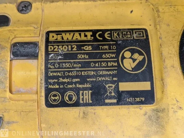 Klopboormachine dewalt, d25012 - afbeelding 4 van  5