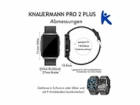 Knauermann pro 2 plus gezondheidshorloge smartwatch osram sensorenecg op borst + hrv-functie bt bluetooth slaapapneu bloeddruk - afbeelding 1 van  6