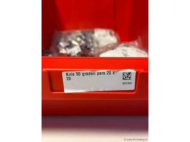 Knie 90 graden pers 20x20 - partij - afbeelding 3 van  3