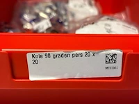 Knie 90 graden pers 20x20 - partij - afbeelding 3 van  3