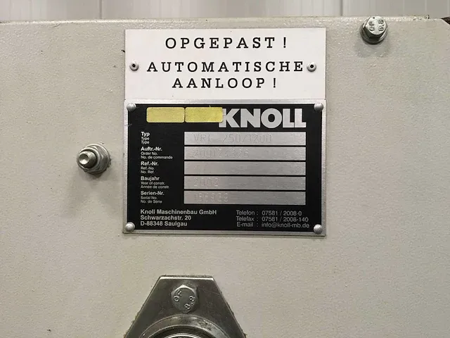 Knoll vrf 250/1200 coolant filter machine - afbeelding 6 van  8