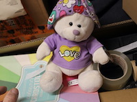 Knuffel beer wit 1x - afbeelding 1 van  3