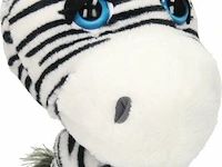 Knuffel big head pluche zebra, 22cm 1 x f021 - afbeelding 1 van  5