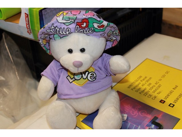 Knuffel met hoed 1x - afbeelding 1 van  3