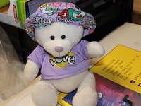 Knuffel met hoed 1x - afbeelding 3 van  3