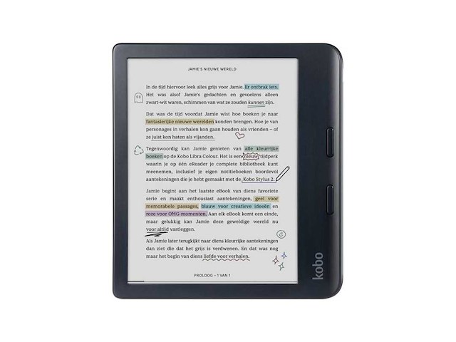 Kobo libra colour - e-reader - 7 inch kleurenscherm - 32gb - luisterboeken - zwart - afbeelding 1 van  2