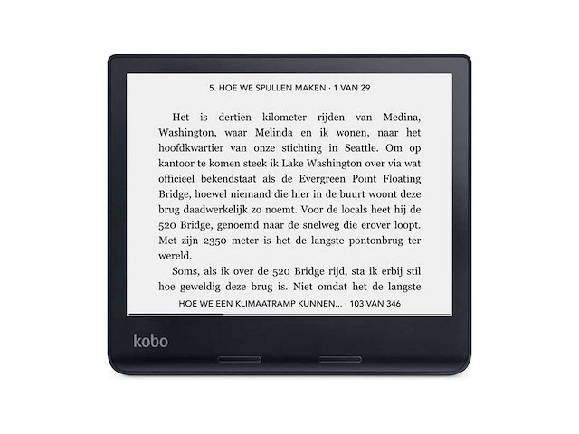 Kobo sage - e-reader - 8 inch - 32 gb - luisterboeken - zwart - afbeelding 1 van  2