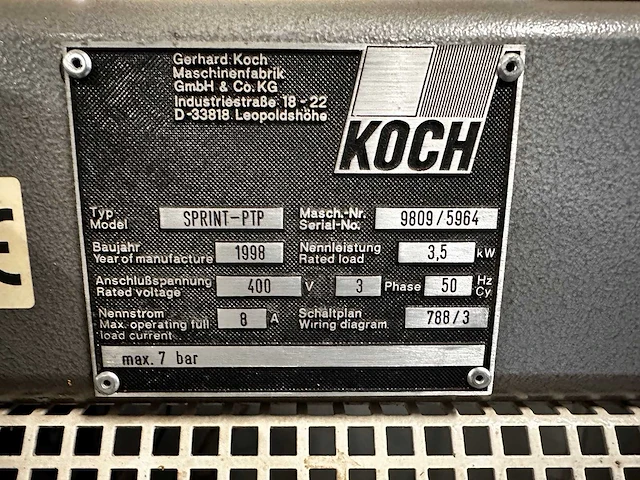 Koch - 1998 - sprint ptp - cnc-boormachine - afbeelding 9 van  9