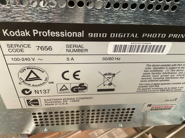 Kodak 9810 professional digital photo printer - afbeelding 6 van  6