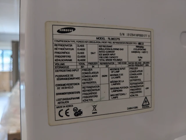 Koel- vriescombinatie no frost, samsung, rl36egps, grijs / chroom - afbeelding 7 van  7