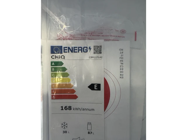 Koel-vriescombinatie 117 liter chiq, cbm117l42 - afbeelding 4 van  4