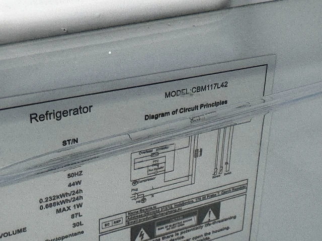 Koel-vriescombinatie 117 liter chiq, cbm117l42 - afbeelding 4 van  4