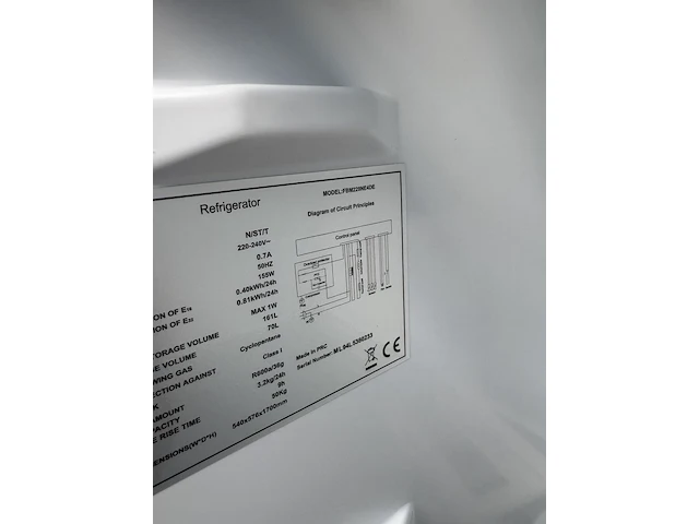 Koel-vriescombinatie 231 liter, chiq, fbm228ne4de - afbeelding 4 van  4