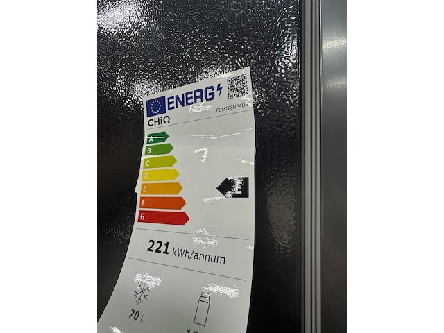 Koel-vriescombinatie 231 liter chiq, fbm228ne4de - afbeelding 5 van  5