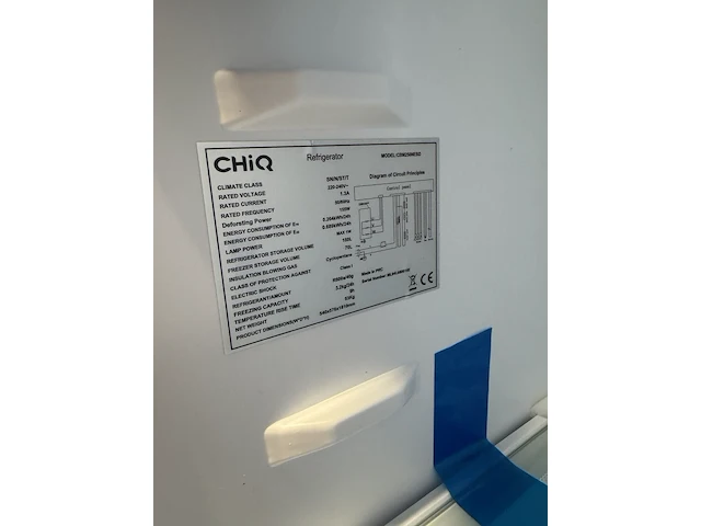 Koel-vriescombinatie 250 liter chiq, cbm250nebd - afbeelding 4 van  4