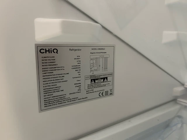 Koel-vriescombinatie 262 liter 2025 model chiq, cbm260lc - afbeelding 5 van  8