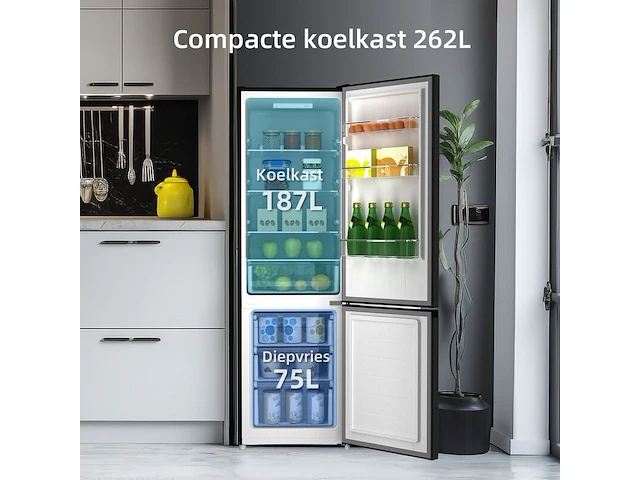 Koel-vriescombinatie 262 liter chiq, cbm260lc - afbeelding 2 van  9